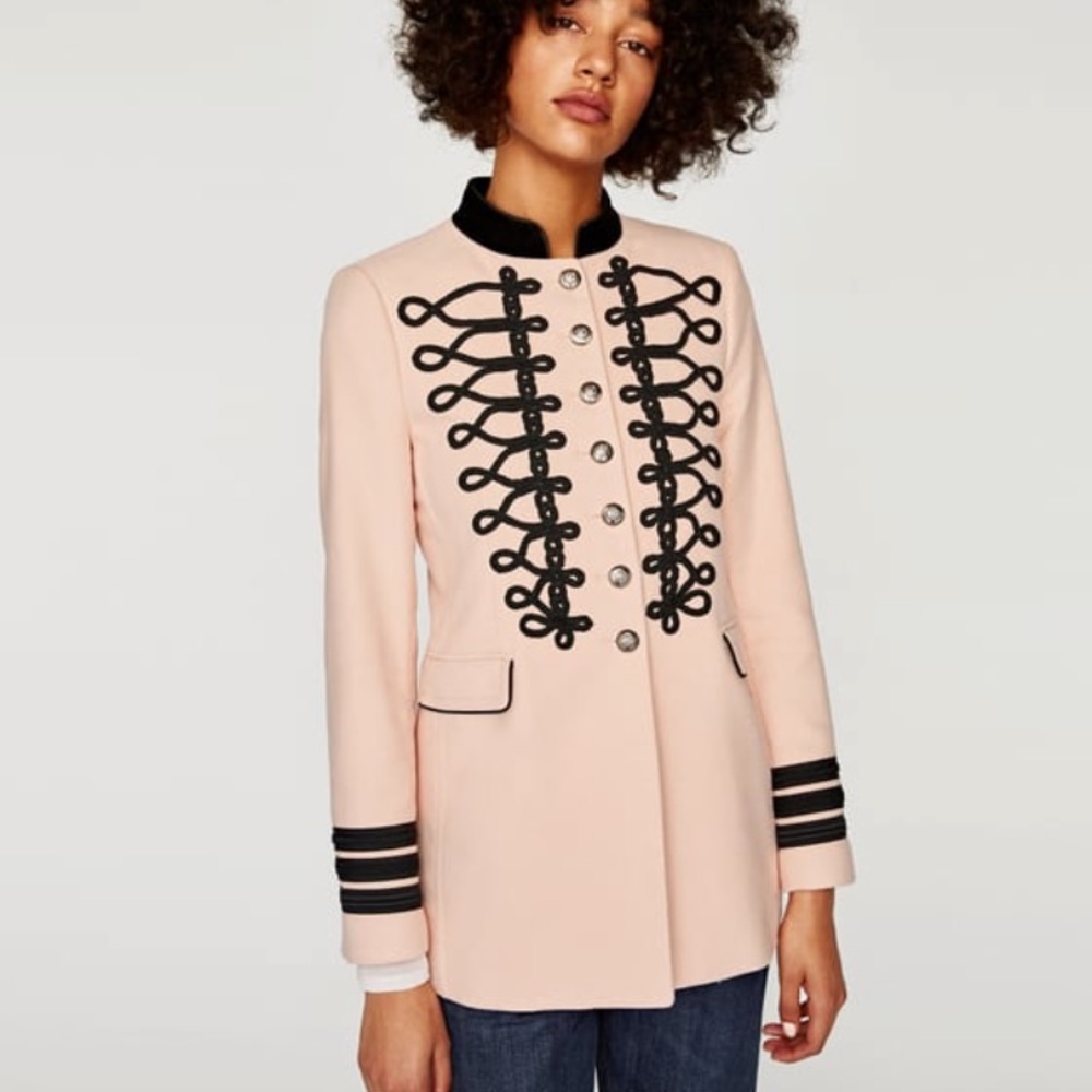 Zara velvet toggle jacket